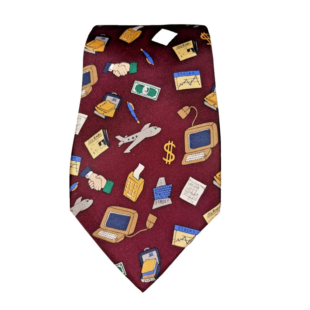 Save the Children Tie Kids View of Business Cara Age 16 100% Silk Novelty
